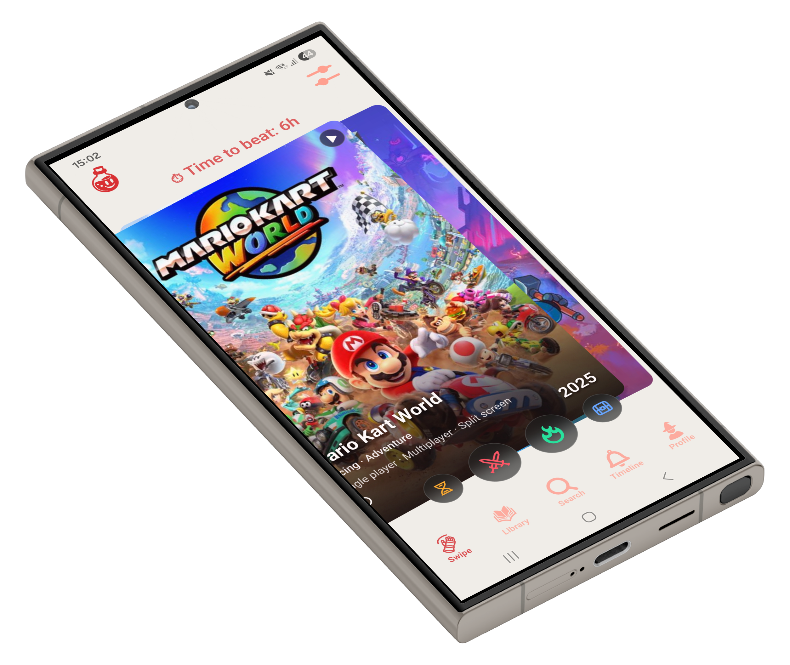 Swipe deck screen